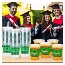 100 Pcs 12oz Graduation Cups Class Of 2025, Disposable Plastic Cups For Graduation Party, 2025 Grad Party Supplies, Congrats Grad Tableware - 如圖66 - 查看 4
