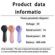 360°旋转洁面刷，硅胶双模式磨砂洁面刷，面部振动按摩，USB充电式洗脸刷，黑头去除器 - 彩色 - 查看 4