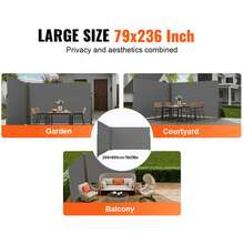 Toldos para patio - 200 * 600 cm Gris - Ver 6