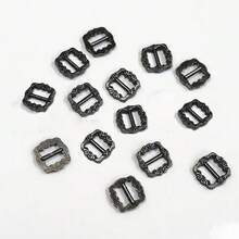 100Pcs Mini Doll Metal Buttons 6mm Tri-Glide Belt Buckle For DIY Doll Bags Shoes Clothes Handmade Clothing Sewing Accessories