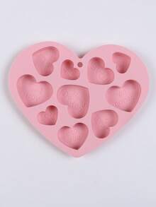 1pc Conversation Heart Molds Mixed Size 10 Holes Valentine's Day Heart Shaped Silicone Molds Non Stick Chocolate Fondant Pudding Dessert Baking CandyRed, Pink - Multicolor - View 11