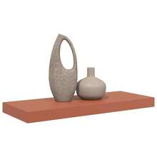 Larryhot Scaffale da parete Rosso 50 x 23 x 4 cm Legno multistrato, Facile da assemblare, dall'estetica elegante e raffinata, pratica per riporre gli oggetti, la scelta ideale per l'organizzazione e la decorazione domestica - Rosso - Visualizzare 3