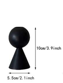 3/1 Set Black Candle Holders, 1 Set Vintage Candle Holders, 1 Set French Vintage Aromatherapy Tall Candle Holders, High-End Home Black Candle Holders, Wall Niche Candle Holders, Suitable For Party And Wedding Table Decor, Holiday Decor, Autumn, Holiday, Winter, Room Decor, Home Decor, Birthday, Graduation Ceremony And Other Occasions - Black - View 12