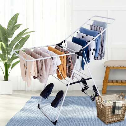 COSTWAY Laundry Clothes Storage Drying Rack Portable Folding Dryer Hanger Heavy Duty