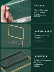 可折叠水槽滤网架 - 可折叠水槽过滤袋支架，厨房水槽排水收集器，垃圾网架，防堵塞一次性垃圾袋 - 彩色 - 查看 13