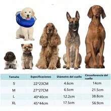 Collar de Recuperación para Perros Ajustable Collar de Protección para Perro y Gato Recuperan de una Cirugía Evite Morder y Arañar S - Azul - Ver 6
