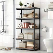 Heavy Duty 5-Tier Adjustable Metal Mesh Shelving Unit - 2000Lbs Load Capacity - Organizer For Pantry, Garage, Kitchen - 35.43"W - 高60厘米,寬27厘米,深12厘米. - 查看 4