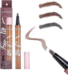 Lapiz De Cejas Líquido Resistente al Agua, 2pcs Cepillo Cejas Secado Rápido Efecto 3D, Lápiz de Cejas Natural y Duradero Con Efecto Microblading, Plumon para Cejas Resistente a Las Manchas (02 Taupe) (02 Taupe) - 1 - Ver 1