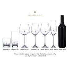 DIAMANTE Two  Atlantis White Wine Glasses Adorned With Crystals - Xanh trắng đỏ - Xem 3