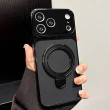 时尚大圆支架手机壳 - 黑色 - 查看 2