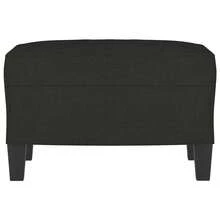 vidaXL Fußhocker Schwarz 60x50x41 cm Stoff - Schwarz - Übersicht 3