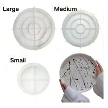 3 Sizes (Large/Medium/Small) Silicone Resin Mold Trays - Cement And Concrete Molds For Making Jewelry Dishes, Planter Bases, DIY Crafts And Home Decor