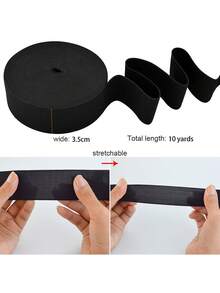 10mm-3.5cm Thick Elastic Band Clothing Accessory - Black - View 2