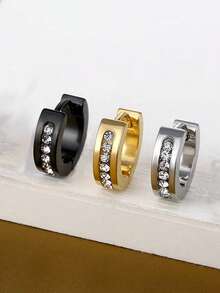 A Pair Of Stylish And Elegant Earrings Made Of Stainless Steel, Suitable For Women To Wear On Daily Occasions, Festivals And Parties. - Ring - View 7