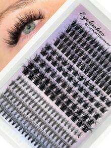 HINARIN 224 piezas Pestañas postizas en racimos de estilo D en 3 estilos, pestañas naturales en racimos, extensión de pestañas, extensión de pestañas individuales DIY - D - Ver 2