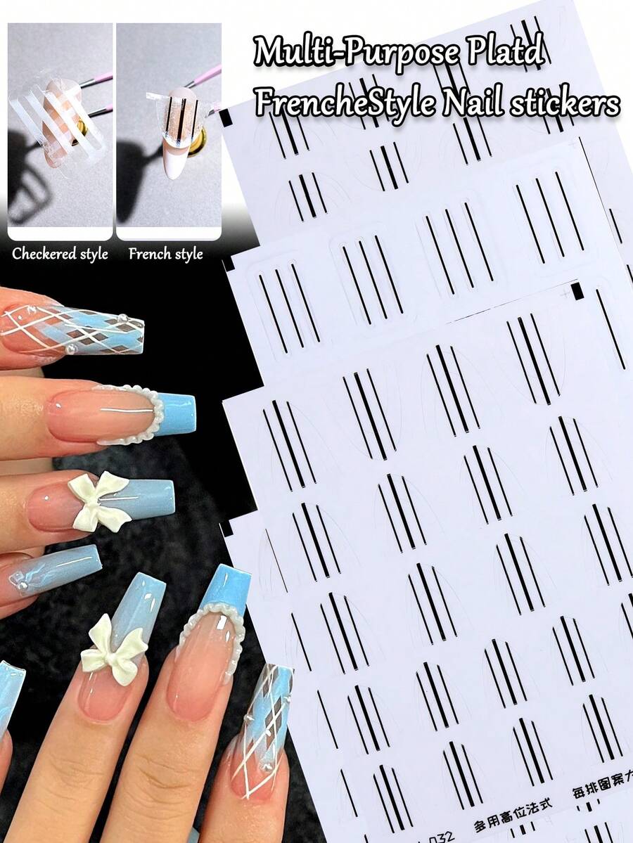 Nail Art Hollow Sticker, New Nail Art Plate Template With Positioning ...