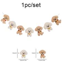 Cờ kéo hình chó cưng, phụ kiện trang trí tiệc sinh nhật, thích hợp cho các giống chó Pomeranian, Corgi, Beagle, Poodle, Golden Retriever, Labrador, Bulldog. - Nhiều màu - Xem 8