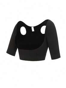 1件/2件装塑形压缩袖套，女士运动袖套，纤细手臂和肩部支撑，适合日常穿着、轻度运动、休闲外出，柔软贴合，简约设计 - 彩色 - 查看 10