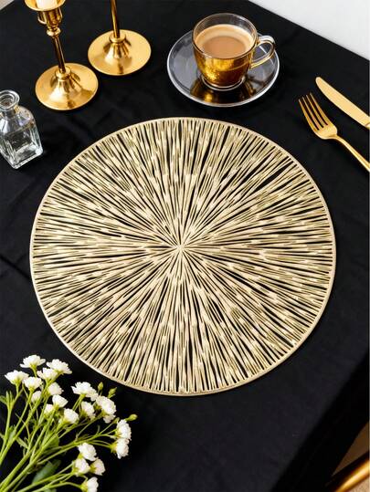 1/2/4/6/8pcs PVC Placemats Set, Suitable For Kitchen, Dining Table, Indoor/Outdoor Use, Washable, Heat-Resistant, Easy To Wipe, Also Can Be Used As Coasters, Applicable For Camping, Holidays, Weddings, Parties