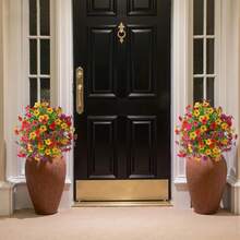 21英寸人造花户外装饰，多色花园插牌，适用于庭院和草坪，全年装饰