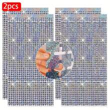 2片装塑料方形流苏背景布，带闪亮亮片，适用于生日派对、婚礼招待会、毕业典礼、主题活动和新娘送礼会。 - 彩色 - 查看 1