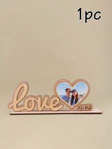 Custom Photo Display, Valentine'S Day Decor, Heart Photo Frame, Romantic Tabletop Decor Gift, Personalized Couple Keepsake, Home Desk Accent, Anniversary Gift Idea, Customized Picture Insert, Modern Romantic Style, Customizable Living Room Decor - Style a - View 8