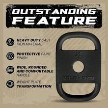 Yes4All Placa de hierro fundido placa pesada para rucking columpios sentadillas entrenamiento de fuerza entrenamiento de fitn y ejercicios en casa múltiples pesos disponibles: 10/15/20/25/30/35/45 libras - Multicolor - Ver 3