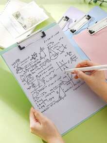 3pcs/1pc Portable File Clipper, Notepad Folder, Writing Tool Folder, Hard Board Folder, Powerful Classification Tool, Student, Office Writing Pad