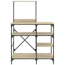 vidaXL Supporto per pane sonoma 90x40x132 cm - Castano - Visualizzare 5