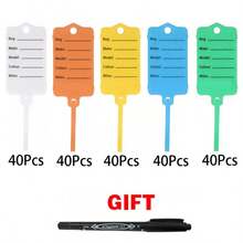 Car Key Tags X 200 Multi Purpose Self Tie To Identify Your Vehicles All Colours - 彩色 - 查看 2