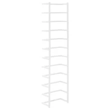 vidaXL Servilleta Porte blanca 24x12x96 cm acier - Blanco - Ver 6