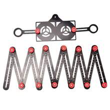 十二面多角度测量尺，铝合金折叠尺，瓷砖孔定位器，木工瓷砖通用尺，地面孔折叠角度尺，通用折叠尺孔定位器，多功能瓷砖工具，瓷砖孔测量尺，多角度测量工具尺