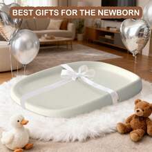 Hygienic Changing Table, Multifunctional Changing Station, Washable Changing Mat, Portable Changing Console, Antimicrobial Changing Platform, Beige - 杏色 - 查看 6
