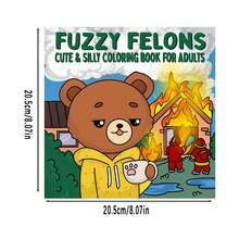 （升级豪华版，加厚纸张，20.5*20.5厘米）《可爱小熊涂色书》，适合情侣、家庭、聚会、情人节、生日及其他节日。绘画学习用品，22页，书籍，涂色书，学习用品，圣诞节，万圣节，生日，返校礼物，涂色书，成人，圣诞礼物，涂色书 - 單件 - 查看 6