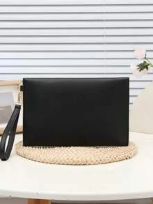 2025新款时尚女士休闲PU信封包，办公用品，A5文件袋，高品质百搭复古手提包