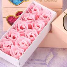 10 buc flori de săpun parfumate cu trandafiri cu inimă dublă, cadou de Ziua Îndrăgostiților, recuzită pentru fotografie, flori artificiale veșnice, cadou de ziua de naștere pentru prietena, cutie cadou cu flori de săpun cu trandafiri, cadou creativ și practic pentru petrecere/sărbători - Multicolor - Vizualizare 9