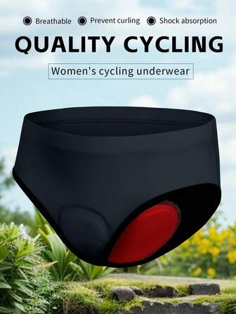 Qualicos 女士 4D 加厚骑行内裤，自行车骑行短裤，适合骑行、动感单车、山地自行车、虚拟骑行训练、摩托车、骑马、铁人三项等运动