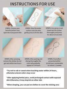 1Pc Tattoo Valentine Day Temporary Tattoos Gesture Simple Line Couple Minimalist Y2K Semi Permanent Tattoo Fake Waterproof Sweatproof Last For 1-2 Weeks Realistic Herbal Juice Anti-Friction Non-Reflective Black For Woman And Men Tattoo Stickers For Arm, Chest, Leg, Abdomen, Waist, Finger, Neck, Spine, Modernist Body Art - Black - View 8