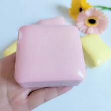 1个慢回弹粘性吐司盒蛋糕面包揉捏慢回弹减压玩具 - 彩色 - 查看 7