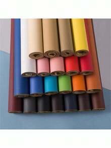 1片自粘PU皮革沙发修补片，用于座椅靠垫皮革翻新，软硬包装装饰 - 黑色 - 查看 4