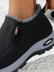 FZY 2026Winter Women's Snow Sneakers, New Winter Products, Women's Outdoor Sports Shoes And Boots, Women's Casual Shoes, Women's Sports Shoes, Women's College Style, Comfortable And Soft Non-Slip Walking Shoes, Women's Casual Flat Sneakers, Back To School Fashion Retro Sports Running Shoes, A Variety Of Styles And Colors To Choose From, Comfortable And VValentine's Day Date Commuting Two-Wear Flat-Soled Single Shoes Breathable Soft Sole Does Not Grind Feetersatile Shoes, A Must-Have Item In Winter, Also Suitable ForWinter Wedding Fashion Snow Boots, Vacation Atmosphere Black Casual Shoes - màu đen - Xem 8