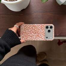 Funda de teléfono con estampado de ciervos de doble capa y cobertura completa, compatible con Apple 17 Pro Max, 16 Pro Max, 15 Pro, 14, 13, linda y elegante para chicas - Camel - Ver 8