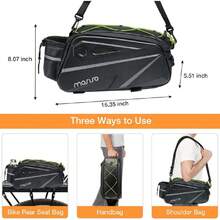 Bolsa para Portaequipajes Trasero Impermeable,Bolsa para Maletero de Bicicleta de Montaña de 14L EVA,Bicicleta Bolso de Almacenamientocon Correa el Hombro, Verde Lima,37327376 - Mostaza Amarilla - Ver 6