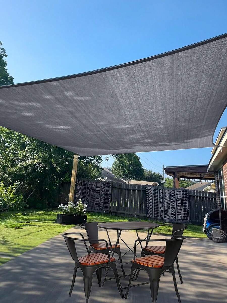 1片黑色加厚遮阳网，高密度隔热庭院遮阳网，汽车遮阳网 - 适用于户外，非常适合庭院、屋顶、温室和建筑工地，具有遮阳和防尘功能 - 彩色 - 查看 1