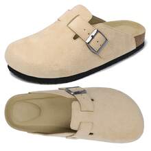 Summer Outdoor Walking Travel Shoes For Women Stylish And Versatile Slippers Flats Shoes With Comfort Cork Footbed For Outdoor Comfort And Elegance Slides Shoes Sandals For Women Flats - Màu be - Xem 6