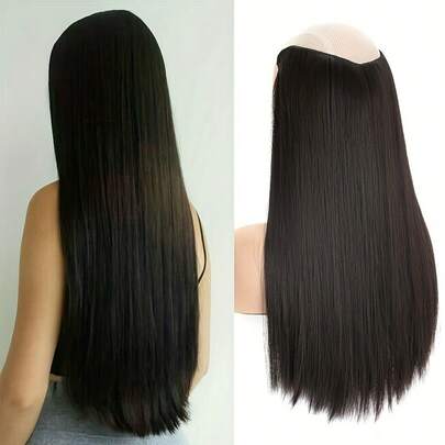 تمديدات شعر بشري حقيقي قطعة واحدة 100 جرام مشبك في شعر مستقيم أسود طبيعي للنساء