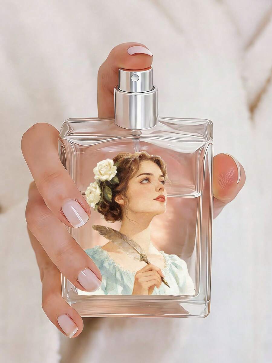 Elegant Camellia Mist Transparent Glass Spray Bottle - Leak-Proof Perfume Bottle, Refillable For Liquids/Soap, Suitable For Commercial Use, Salons, Spas And Travel, European Style Glass Bottle, Portable, Unisex