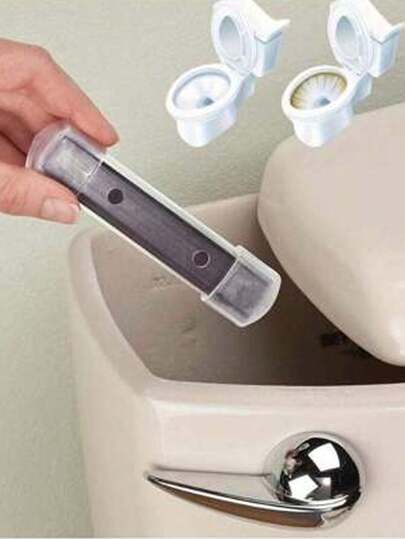 1 pieza Limpiador magnético para inodoro, tubo de plástico PC con empaque cuadrado, barra de limpieza para eliminar manchas, herramienta para el hogar y lavabo de dormitorio