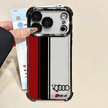 Funda con logo de arte A-udi compatible con Apple  13 12 11 Pro Max 17 Air 16 15 14 Plus 16e, funda transparente, funda compatible con  17 pro max, funda  17 pro, funda  17, funda  16 pro max - Mix03 - Ver 9