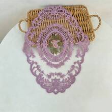 4pcs Polyester Kitchen/Dining Table Placemats, Embroidered Decorative Mats For Heat Insulation, Anti-Scratch, Anti-Dust, Suitable For Wedding, Party, Gift, Birthday, Christmas - White - View 16